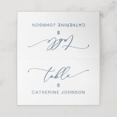 Romantic Elegance Wedding Dinner Guest Name Place (Buitenkant ongevouwen)