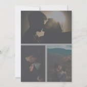 Romantic Elegant 4 Foto Vellum Overlay Wedding Kaart (Achterkant)