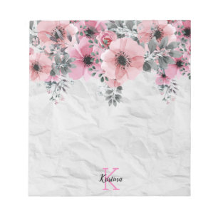 Romantic Elegant Antiek Floral Notitieblok