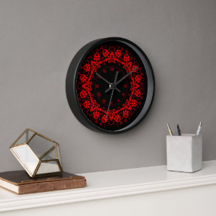 Romantic, Elegant Damask Red Gothic