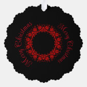 Romantic, Elegant  Damask Red Gothic Ornament Kaart (Achterkant)