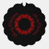 Romantic, Elegant  Damask Red Gothic Ornament Kaart (Voorkant)