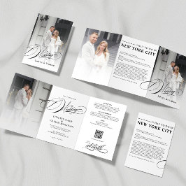 Romantic Elegant Foto drieledig Weddenschap Drieluik Programma