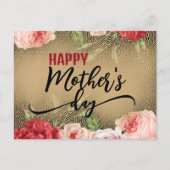 Romantic Elegant  Rozen Happy Moederdag Briefkaart (Voorkant)