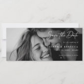 Romantic ELEGANT Script Photo Wedding Save The Date (Voorkant)