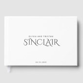 Romantic Elegant Typographie Mariage Livre d'invit (Recto)