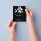 Romantic Elegant Waterverf Budget Floral Wedding Flyer (Hand)