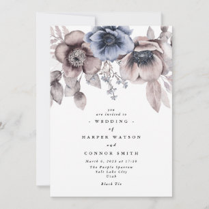 Romantic Elegant Waterverf Floral Wedding Kaart