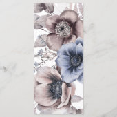 Romantic Elegant Waterverf Floral Wedding Menu (Achterkant)