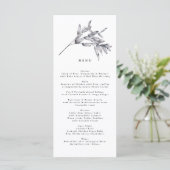 Romantic Elegant Waterverf Floral Wedding Menu (Staand voorkant)