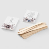 Romantic Elegant Waterverf Floral Wedding Programm Handwaaier (Niet-gemonteerd)