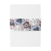 Romantic Elegant Waterverf Floral Wedding Uitnodigingen Wikkel (Achterkant Voorbeeld)