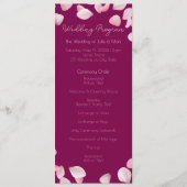 Romantic Elegant Wedding Ceremony Program Programma (Voorkant)