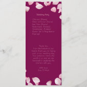 Romantic Elegant Wedding Ceremony Program Programma (Achterkant)