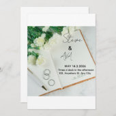 Romantic Elegant Wedding Invitation | Soft & Timel (Devant / Derrière)