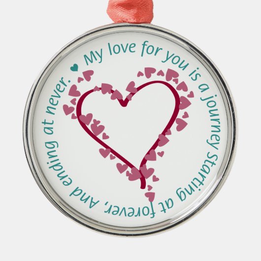 Romantic Eless Love Quote Ornament (Voorkant)