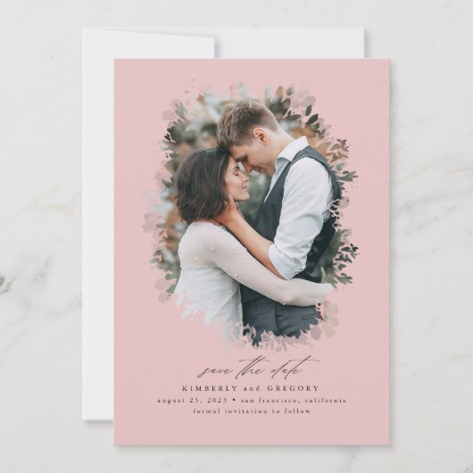 Romantic en Dreamweaver sparen de Foto van de Datu Save The Date (Voorkant)
