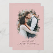 Romantic en Dreamweaver sparen de Foto van de Datu Save The Date (Voorkant / Achterkant)