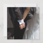 Romantic en Elegant Wedding Couple Holding Hands Kaart (Voorkant)