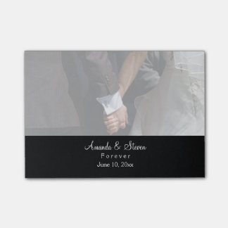 Romantic en Elegant Wedding Couple Holding Hands Post-it® Notes