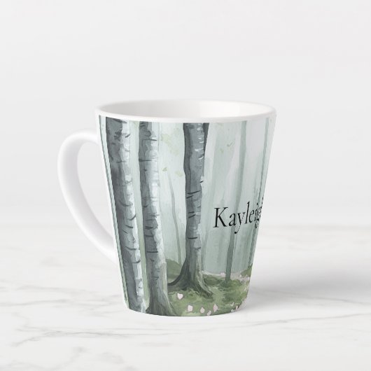 Romantic Enchanted Forest Christmas Latte Mok (Linkerhoek)