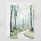Romantic Enchanted Forest Wedding Kaart (Achterkant)