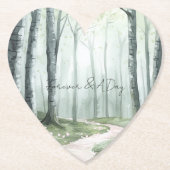 Romantic Enchanted Forest Wedding Kartonnen Onderzetters (Voorkant)
