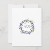 Romantic Eucalyptus & Lavender Weddenschap (Achterkant)