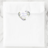 Romantic Eucalyptus & Lavender Weddenschap Hart Sticker (Tas)