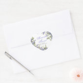 Romantic Eucalyptus & Lavender Weddenschap Hart Sticker (Envelop)