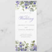 Romantic Eucalyptus & Lavender Weddenschap Programma (Voorkant)