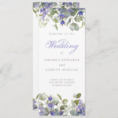 Romantic Eucalyptus & Lavender Weddenschap Programma (Voorkant / Achterkant)