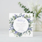 Romantic Eucalyptus & Lavender Wedding Invitation (Debout devant)