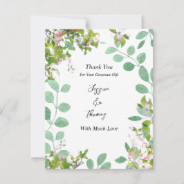 Romantic Eucalyptus Summer Wedding Bedankkaart