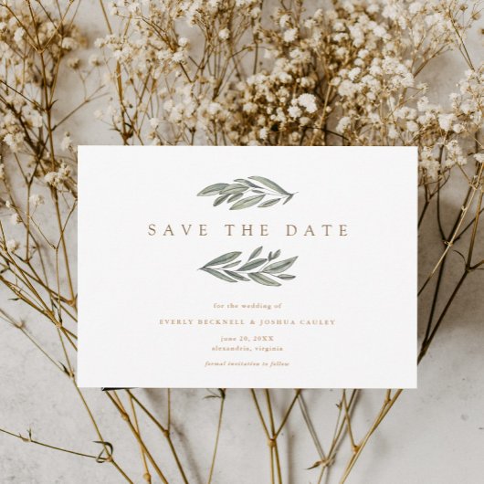 Romantic Evergreen Save the Date