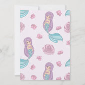 Romantic Fairy Tale Mermaid Wedding Invitation Kaart (Achterkant)