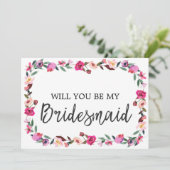 Romantic Fairytale zal je mijn Bridesmaid zijn Kaart (Staand voorkant)