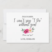 Romantic Fairytale zal je mijn Bridesmaid zijn Kaart (Achterkant)