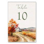 Romantic fall barn Wedding Kaart (Achterkant)
