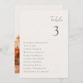 Romantic fall barn Wedding Table Seating Card Kaart (Voorkant / Achterkant)