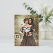Romantic Fantasy Couple Briefkaart (Staand voorkant)