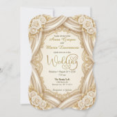 Romantic Faux Gold Calligraphy Royal Wedding  Kaart (Voorkant)