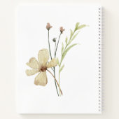 Romantic Field Flower Papillon Mariage Livre d'inv (Dos)