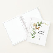 Romantic Field Flower Papillon Mariage Livre d'inv (Intérieur)