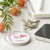 Romantic Fingerprint Heart Keychain (Zijkant)