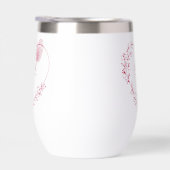 Romantic Fingerprint Heart Stemless Wine Tumbler (Rechts)