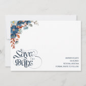 Romantic Floral Arch Photo Wedding Save The Date (Achterkant)