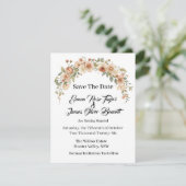 Romantic Floral Arch Save the Date Card (Staand voorkant)