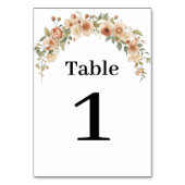 Romantic Floral Arch Table Number  Kaart (Achterkant)