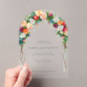 Romantic Floral Arch Wedding Invitation (In situ (ordinateur de poche))